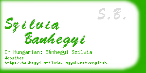 szilvia banhegyi business card